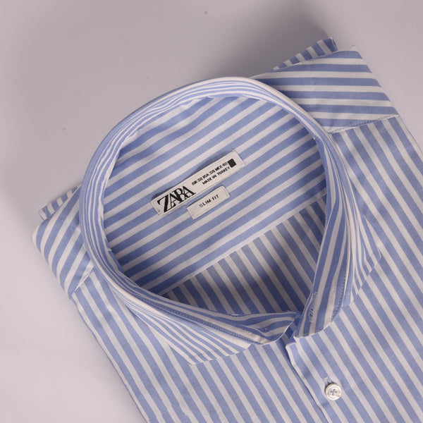 ZR Blue & White Stripped Shirt